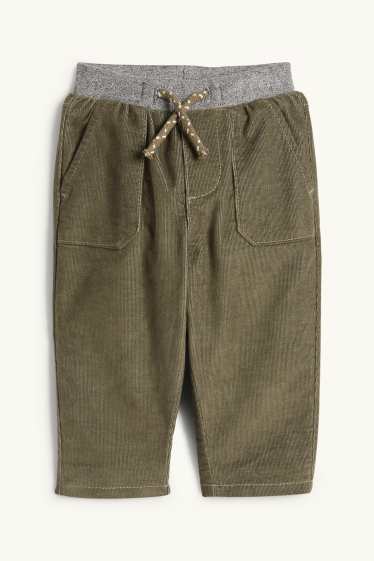 Bébés garçons - Pantalon chaud en velours pour bébé - vert foncé