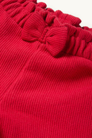 Baby Mädchen - Baby-Hose - gerippt - rot