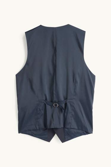 Hommes - Gilet sans manches de costume - regular fit - Flex - LYCRA® - bleu foncé