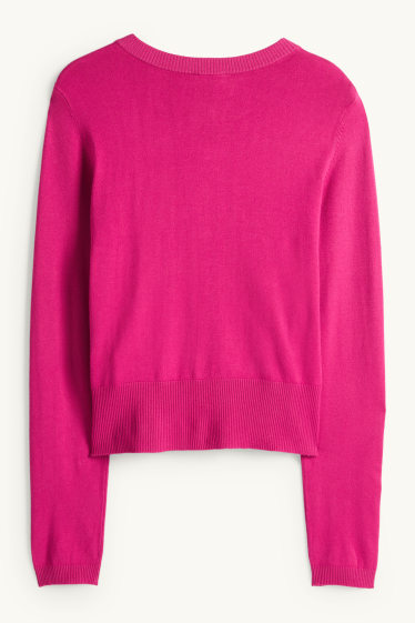 Damen - Strickjacke - pink