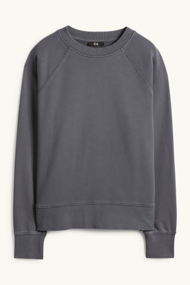 Femei - Bluză de molton  - gri închis