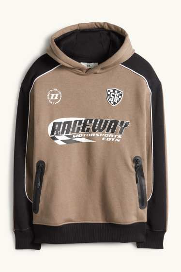 Children Boys - Racing - hoodie - light brown
