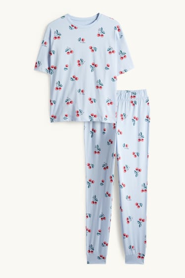 Dona - Pijama - estampat - blau clar