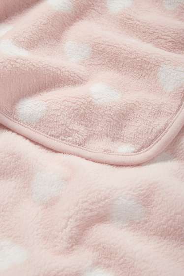 Baby Girls - Heart - baby blanket - 100 x 85 cm - rose
