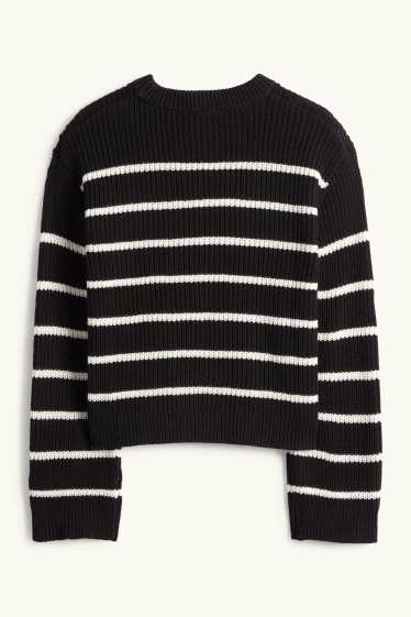 Nena - Jersei - acanalat - de ratlles - negre/blanc