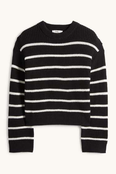Nena - Jersei - acanalat - de ratlles - negre/blanc
