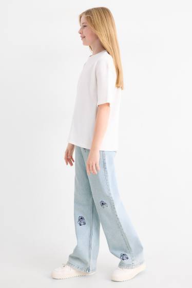 Nena - Lilo & Stitch - wide leg jeans - texà blau clar