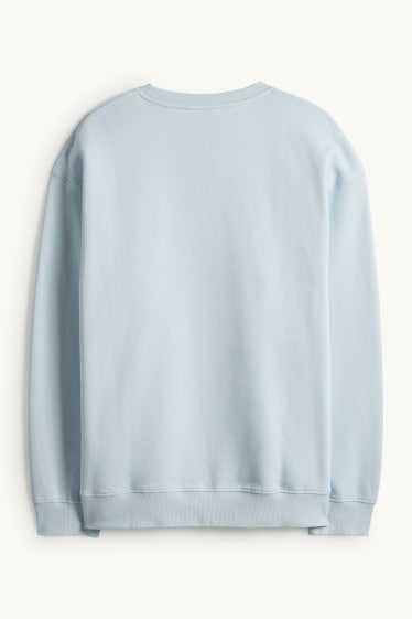 Pánské - Oversized mikina - světle modrá