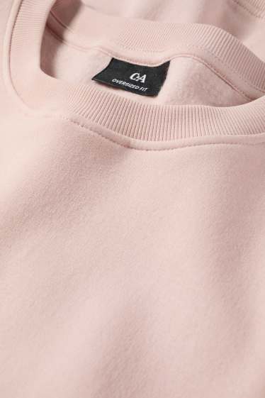 Pánské - Oversized mikina - růžová