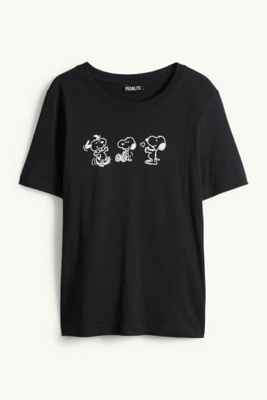 Donna - T-shirt - regular fit - Snoopy - nero