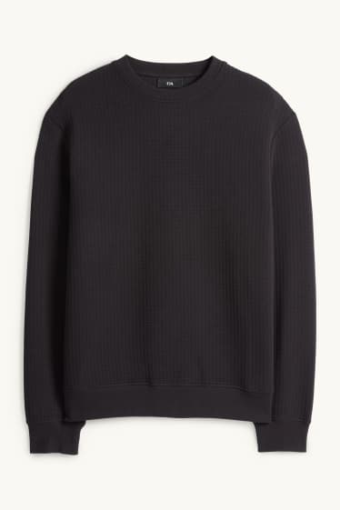 Home - Dessuadora - texturada - negre