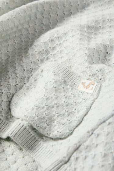 Unisex - Zeehond - babytrui - met structuur - mintgroen