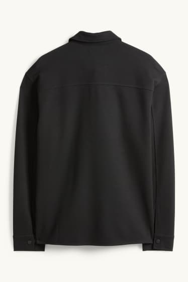 Herren - Hemdjacke - Relaxed Fit - Kent - schwarz