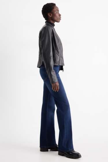Femmes - Flared jean - high waist - jean bleu foncé