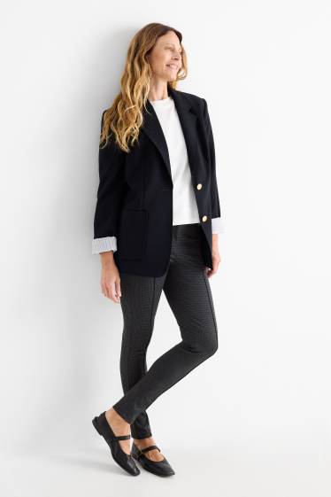 Dames - Legging - geruit - zwart / grijs