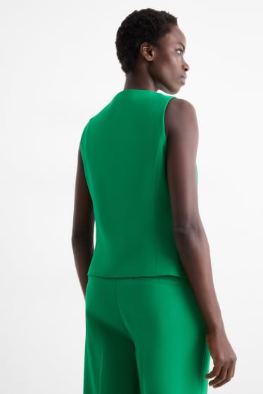 Femei - Vestă office - cambrată - verde