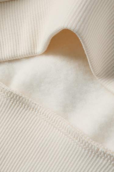 Enfants filles - Nœuds - ensemble - sweat, pantalon de toile et sac - 3 pièces - blanc crème