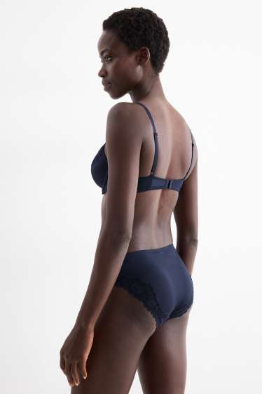 Femmes - Soutien-gorge à armature - DEMI - ampliforme - bleu foncé