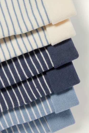 Baby Jungen - Multipack 3er - Erstlings-Socken - gestreift - cremeweiss