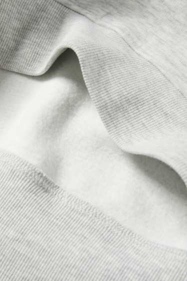 Hommes - Sweat à capuche oversize - gris clair chiné