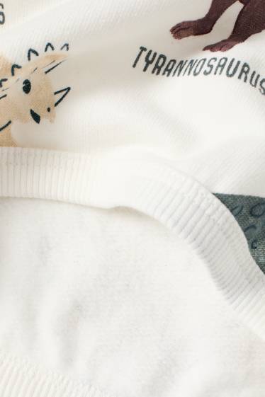 Baby Buben - Dino - Baby-Outfit - 2 teilig - weiß / blau