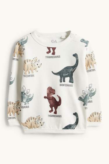 Baby Buben - Dino - Baby-Outfit - 2 teilig - weiß / blau