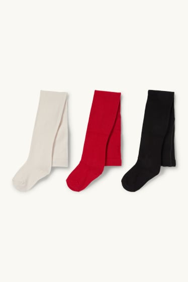 Kinderen: meisjes - Set van 3 - maillot - rood