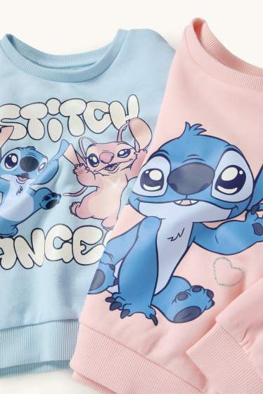 Kinder Mädchen - Multipack 2er - Lilo & Stitch - Sweatshirt - rosa / blau
