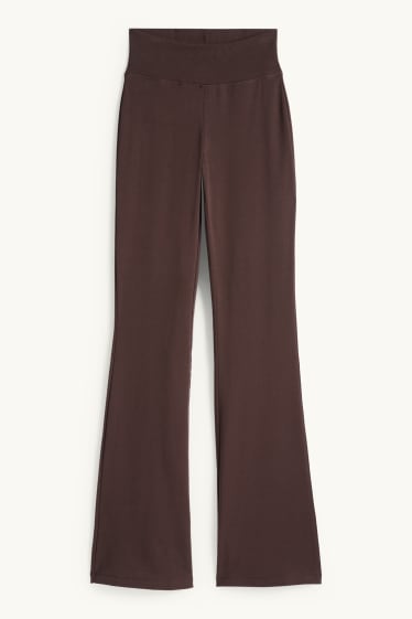 Dames - Flared legging - donkerbruin