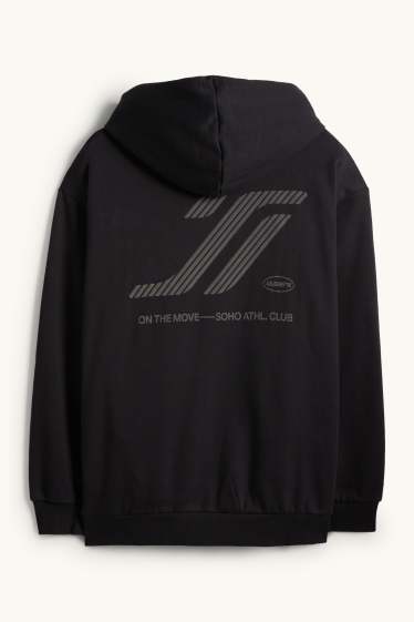 Heren - Hoodie - zwart