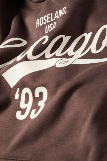 Bambine - Chicago - felpa con cappuccio - marrone scuro
