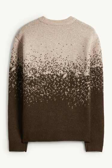 Bărbați - Pulover - cu model - bej