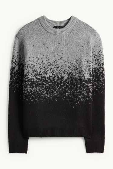 Home - Jersei - estampat - negre/gris