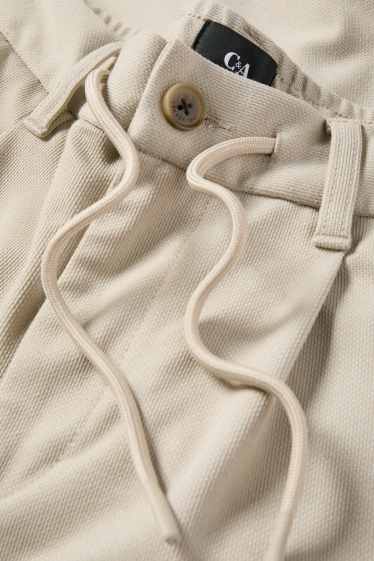 Herren - Chino - Tapered Fit - strukturiert - hellbeige