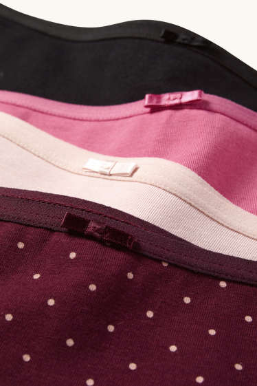 Dona - Paquet de 4 - calces hipster - vermell fosc