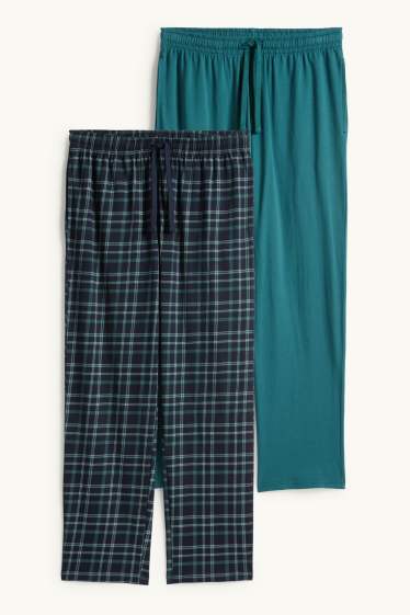 Bărbați - Multipack 2 perechi - pantaloni de pijama - verde închis