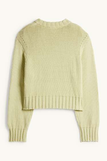 Damen - Pullover - hellgrün