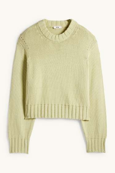 Damen - Pullover - hellgrün