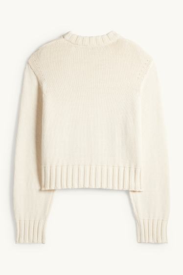 Donna - Maglione - bianco crema