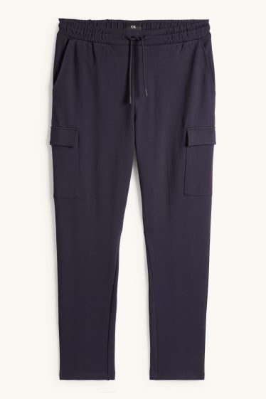 Uomo - Pantaloni sportivi cargo - blu scuro