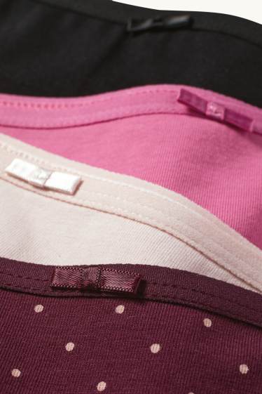 Donna - Confezione da 4 - slip - rosso scuro