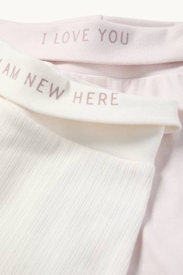 Bebeluși - fete - Multipack 2 perechi - iepurași - pantaloni de pijama bebeluși - alb-crem