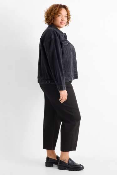 Femei - Balloon jeans - talie înaltă - negru