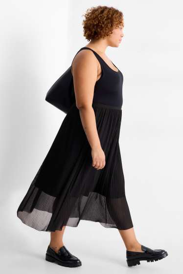 Femmes - Jupe en maille-filet - noir