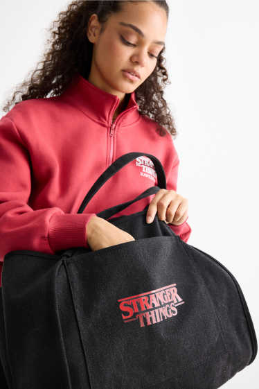Dámské - Velká kabelka shopper - Stranger Things - černá
