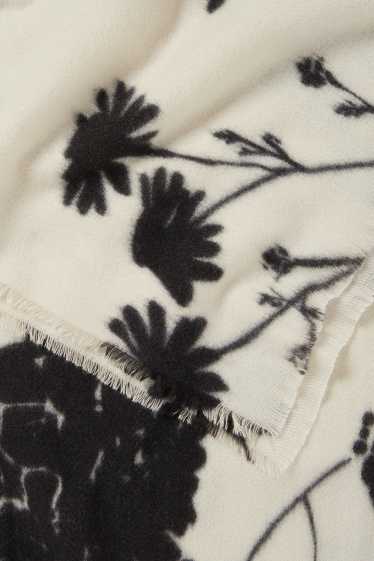 Femmes - Foulard - à fleurs - beige clair