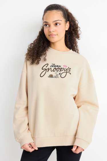 Women - Sweatshirt - Peanuts - light beige
