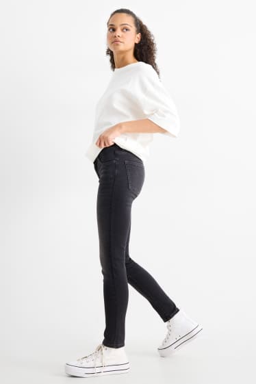 Femmes - Skinny jean - low waist - LYCRA® - jean gris foncé