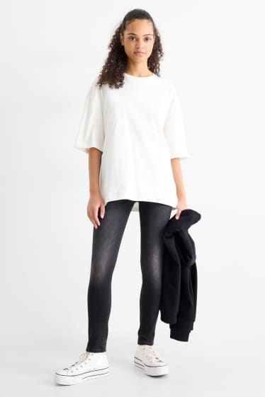 Femmes - Skinny jean - low waist - LYCRA® - jean gris foncé