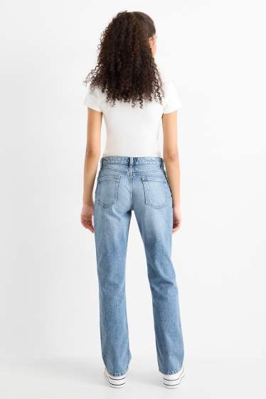 Femmes - Straight jean - low waist - jean bleu clair